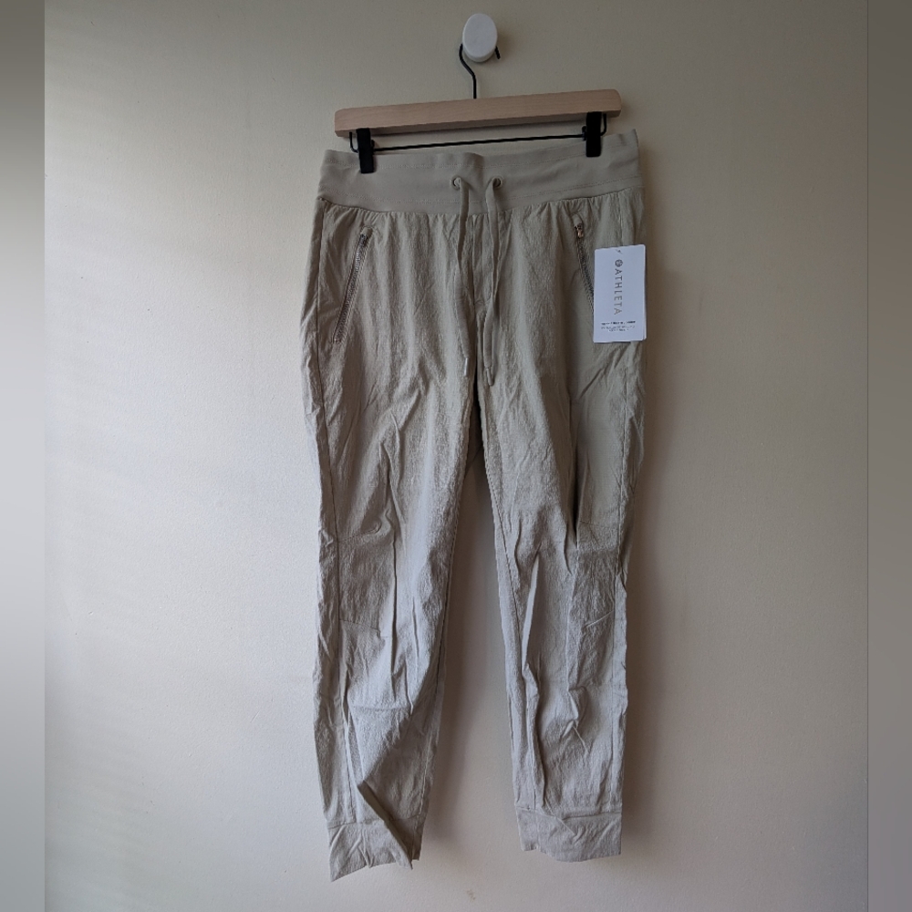 Athleta Trekke North Joggers Ecru 8 NWT
